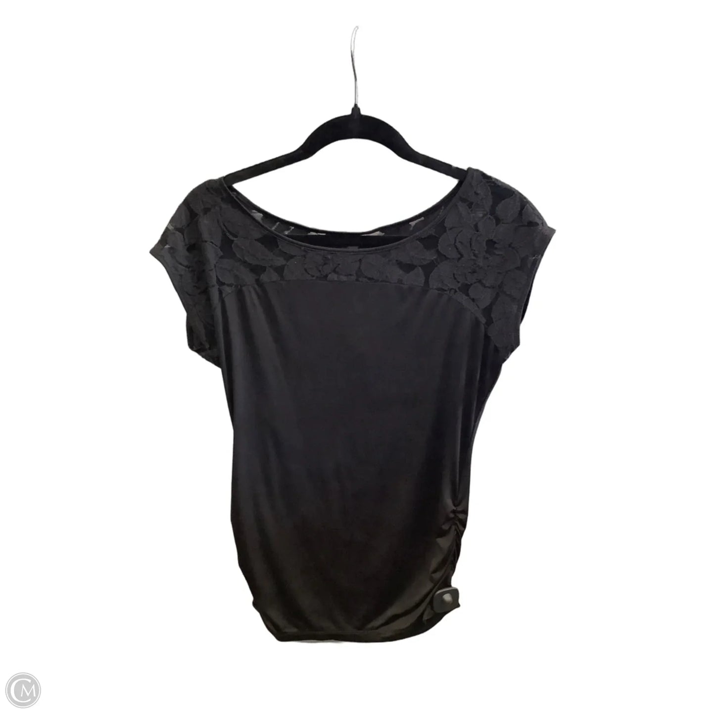 Top Short Sleeve By Worthington In Black, Size: M