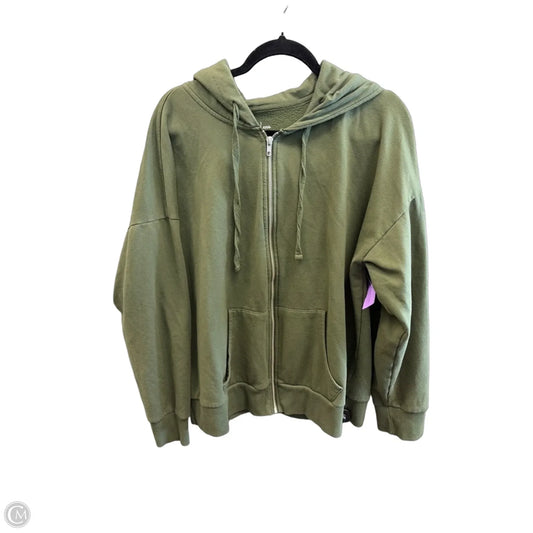 Sweatshirt Hoodie By Time And Tru In Green, Size: 3x