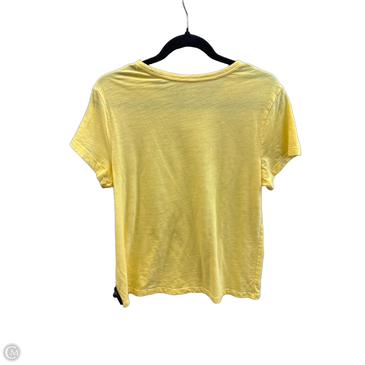 Top Short Sleeve Basic By Time And Tru In Yellow, Size: L