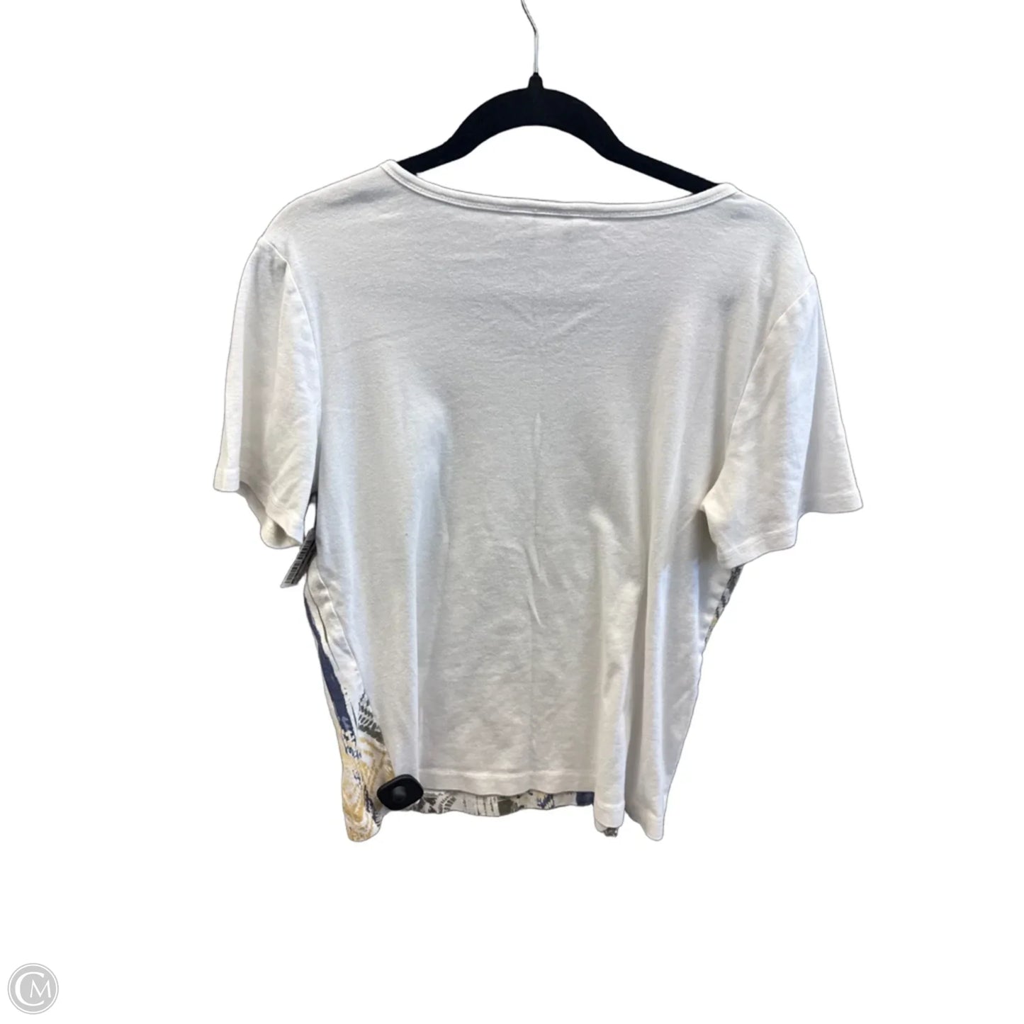 Top Short Sleeve By Christopher And Banks In White, Size: L