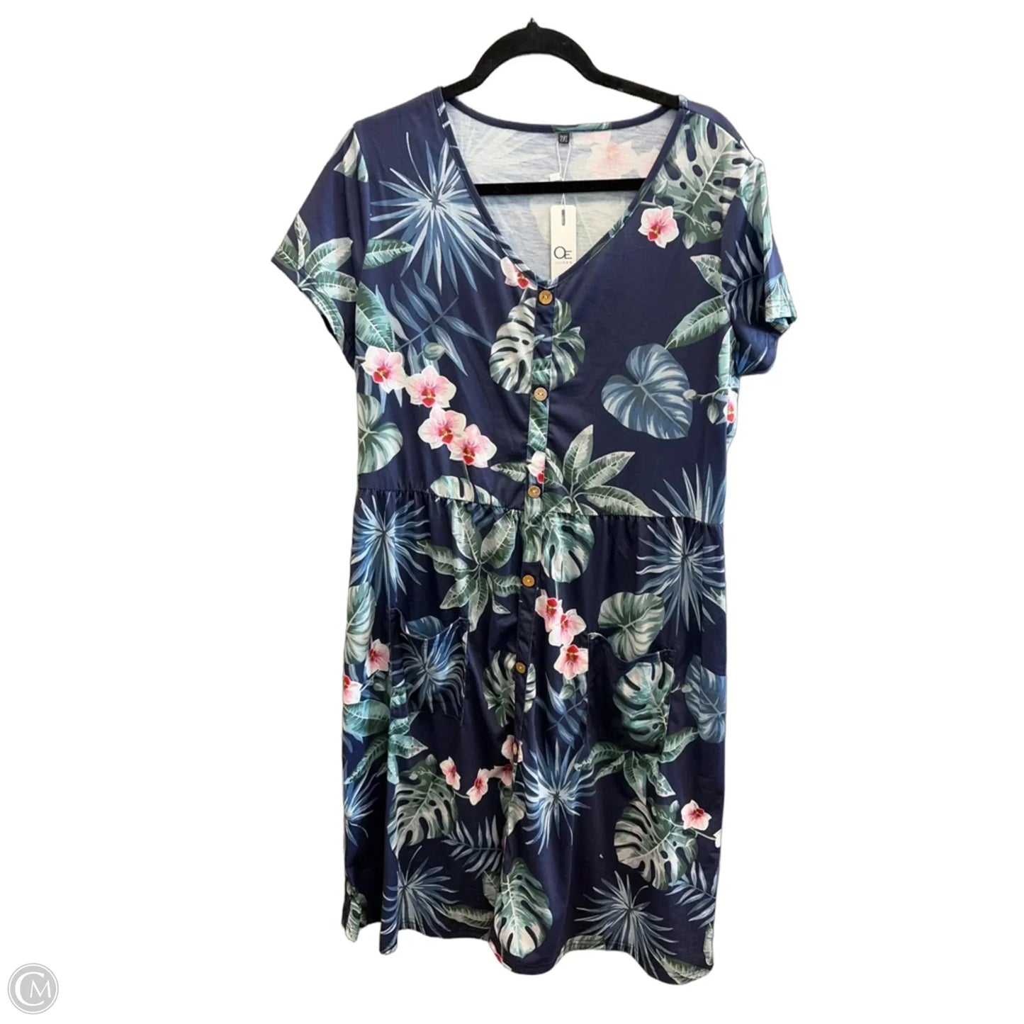 Dress Casual Midi By Clothes Mentor In Blue, Size: Xxl