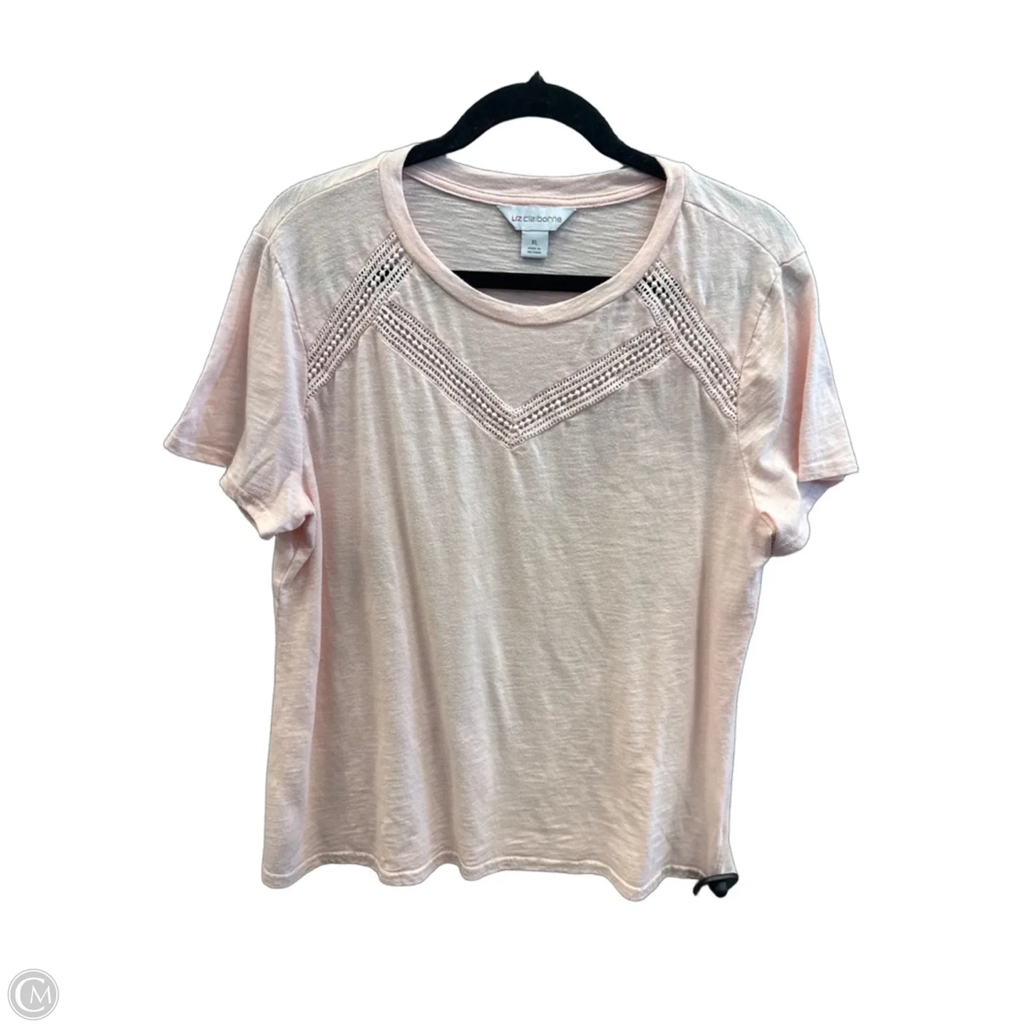 Top Short Sleeve By Liz Claiborne In Pink, Size: Xl