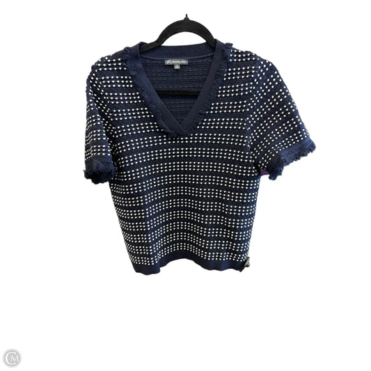 Sweater Short Sleeve By Adrianna Papell In Blue, Size: M