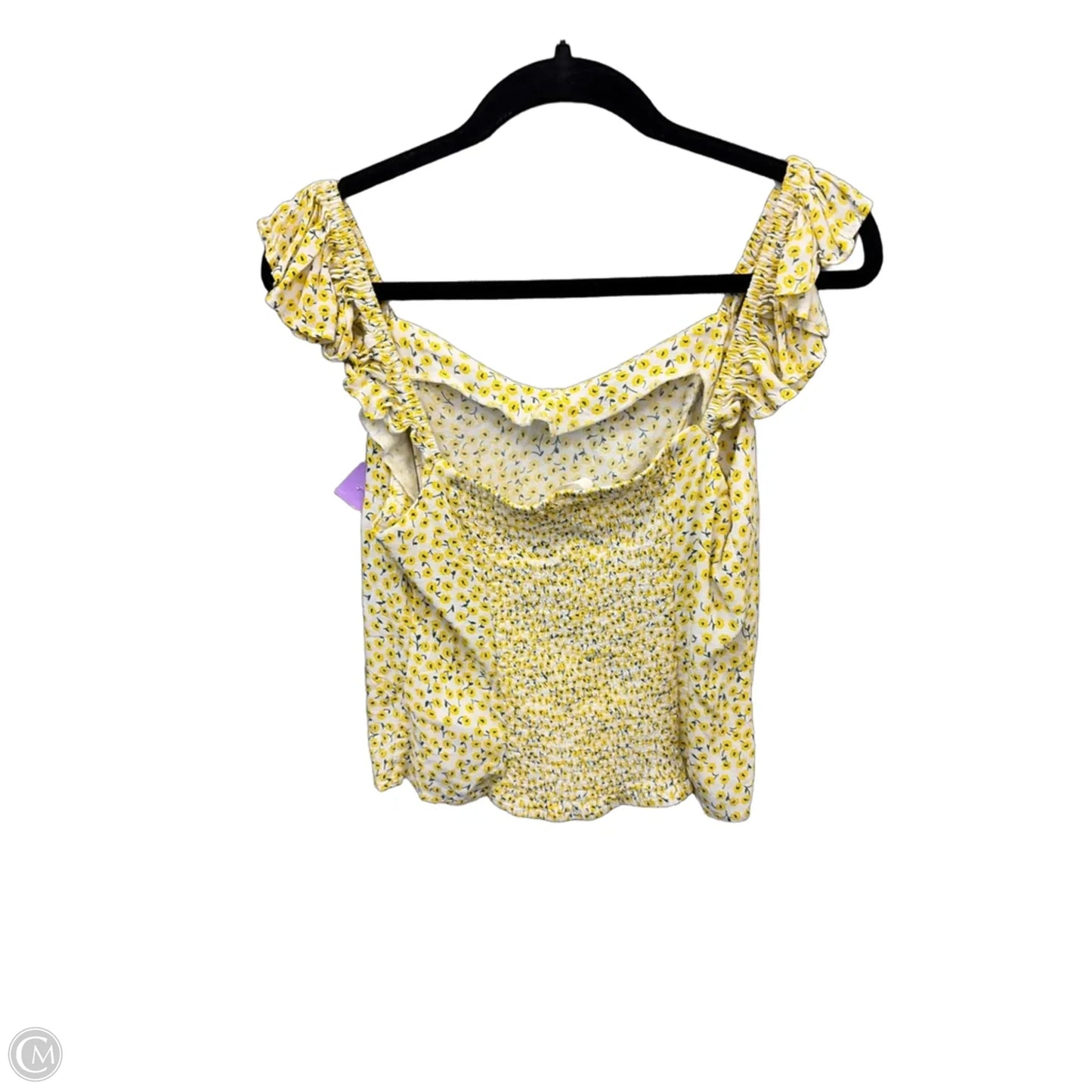 Top Sleeveless By H&m In Yellow, Size: M