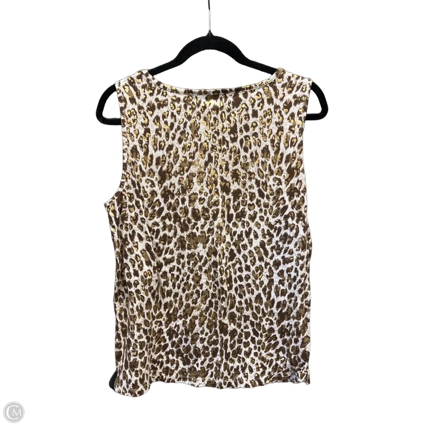 Top Sleeveless By St Johns Bay In Animal Print, Size: Xlp