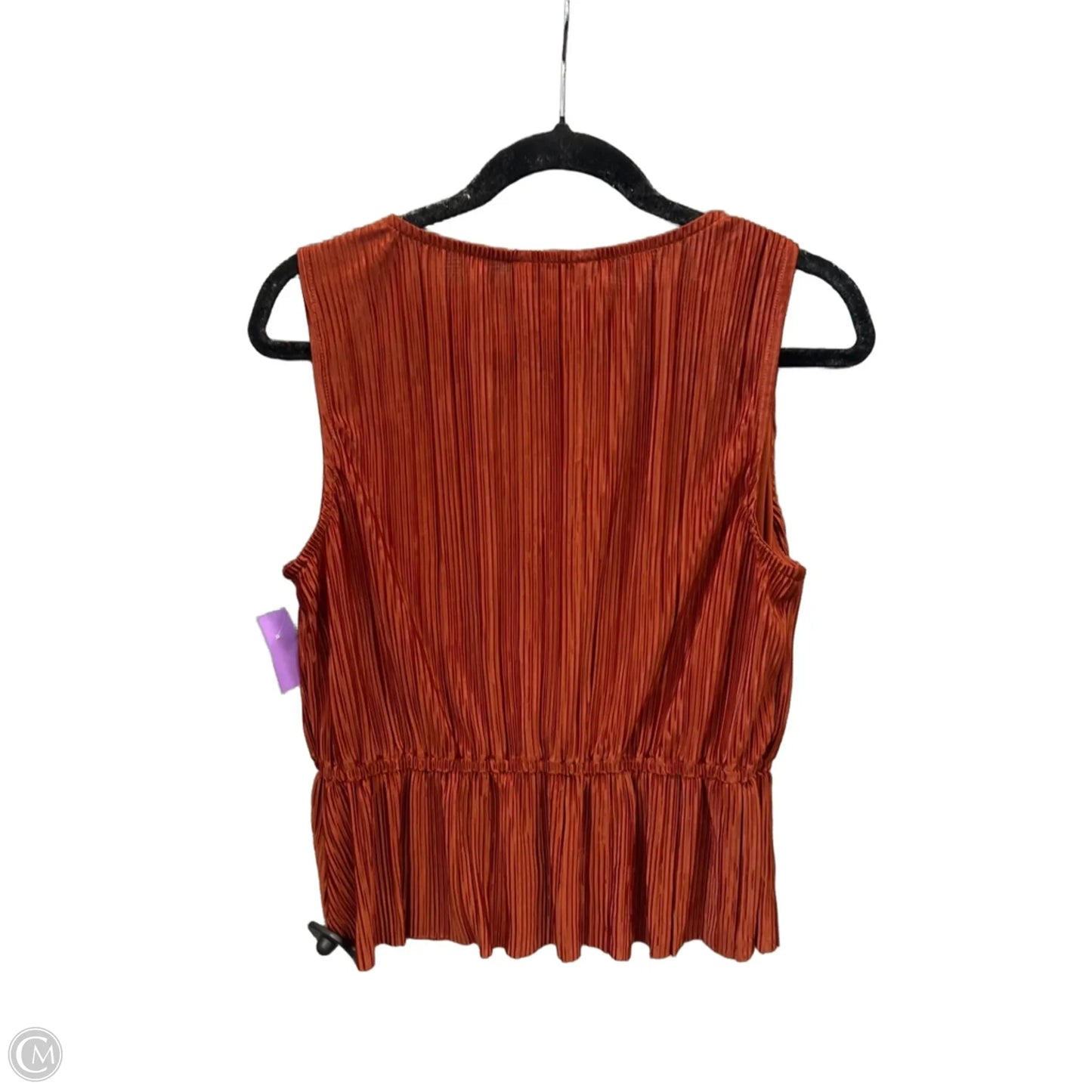 Top Sleeveless By Nine West In Orange, Size: L