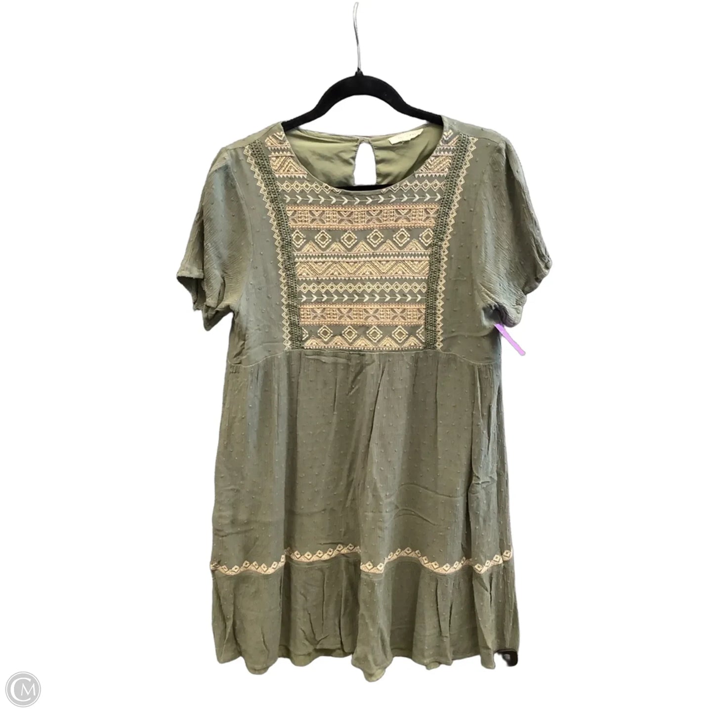 Dress Casual Short By Tea N Rose In Green, Size: M