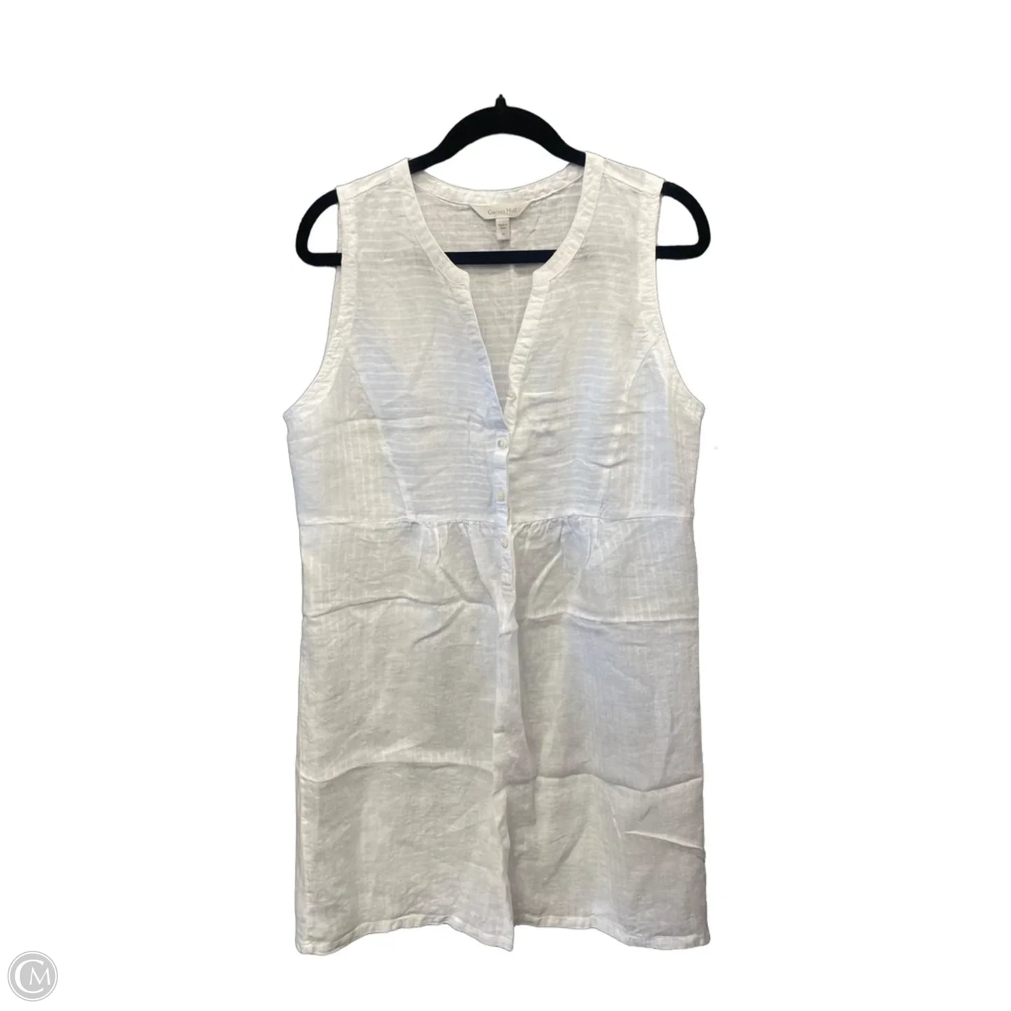 Dress Casual Midi By Garnet Hill In White, Size: M