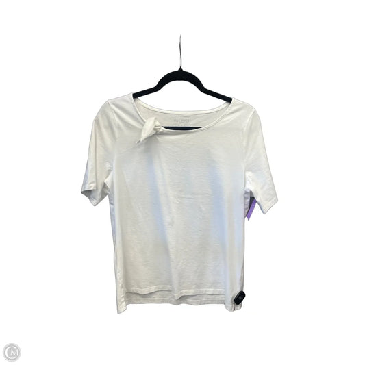 Top Short Sleeve By Talbots In White, Size: Lp