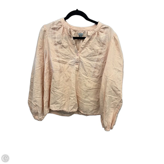 Top Long Sleeve By Falls Creek In Orange, Size: Xl