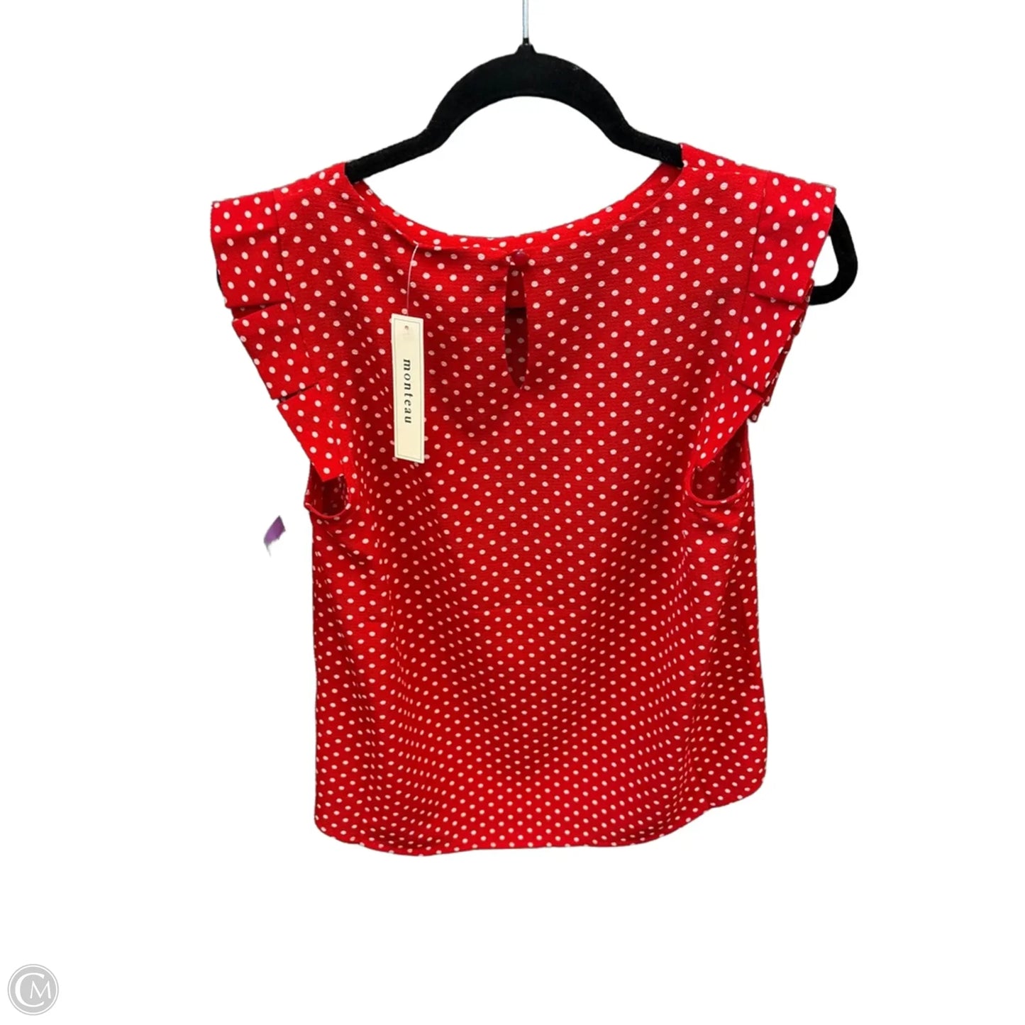 Top Sleeveless By Monteau In Red, Size: M