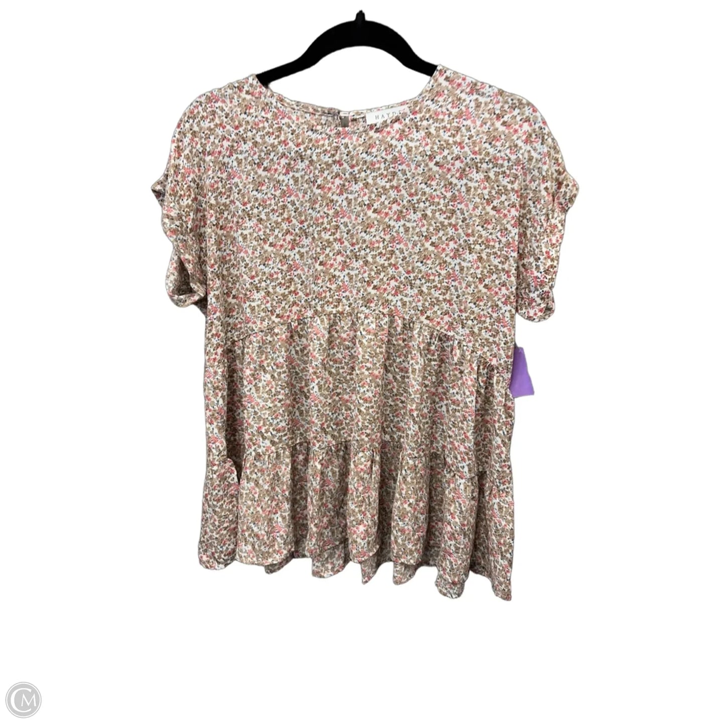 Top Short Sleeve By Hayden La In Floral Print, Size: S