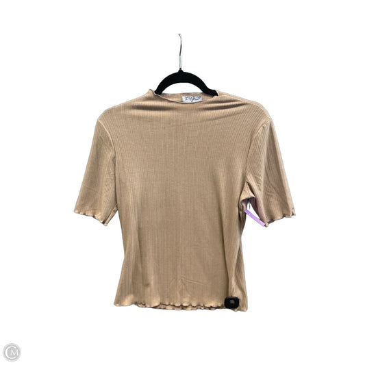 Top Short Sleeve By Polygram In Brown, Size: M