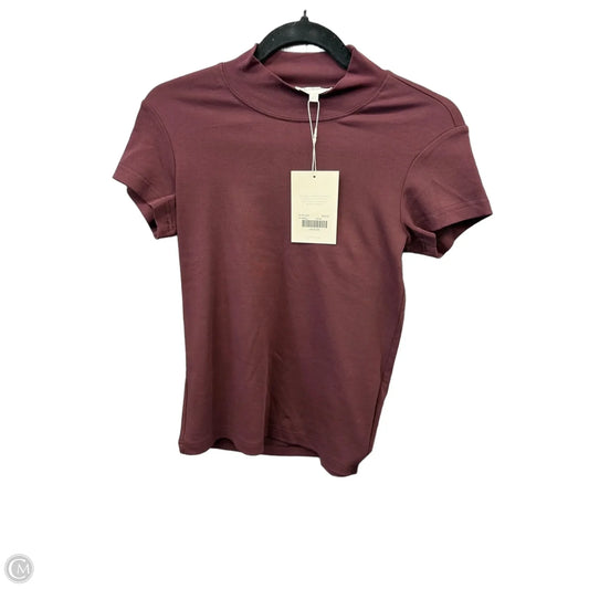 Top Short Sleeve Basic By Bohme In Maroon, Size: Xs