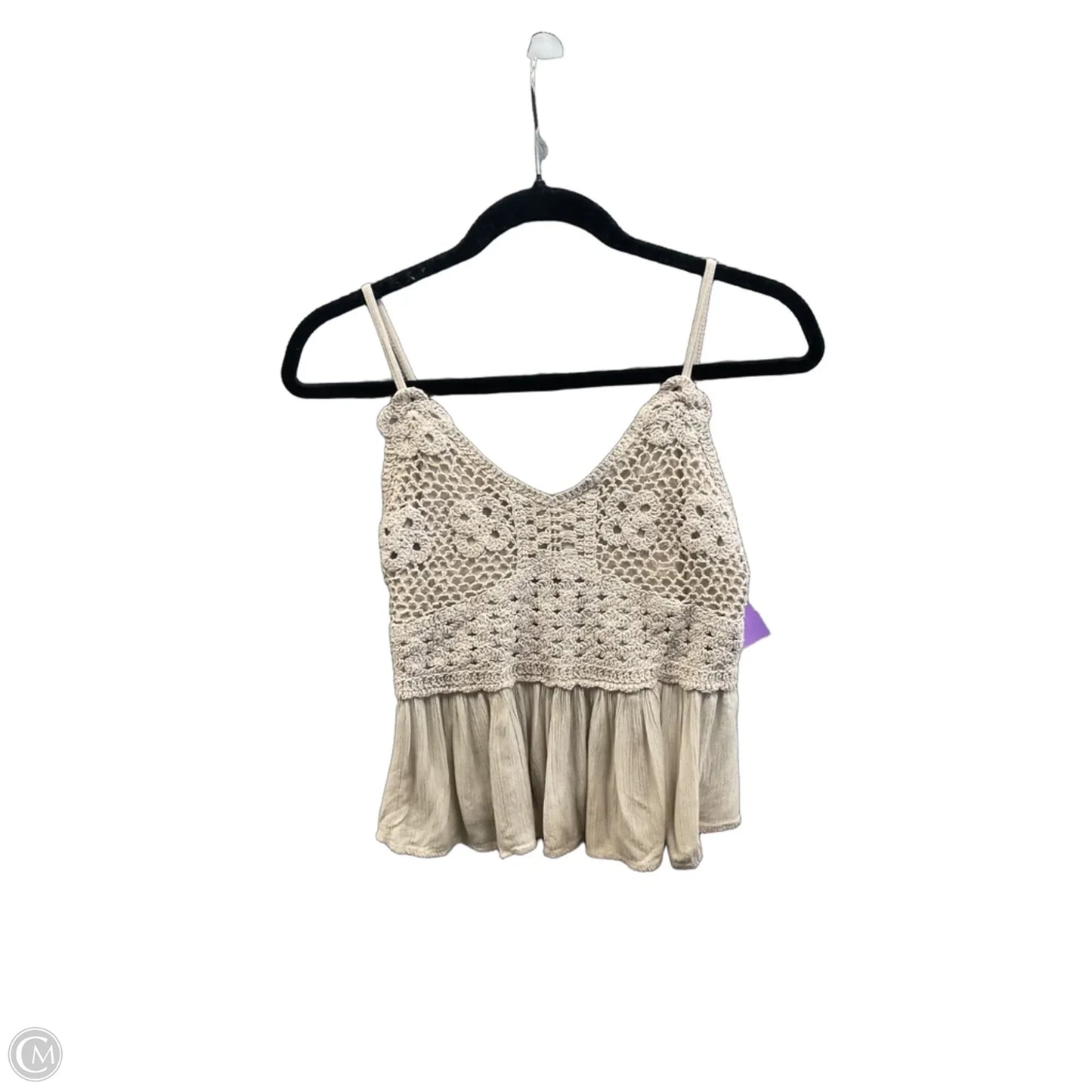 Top Sleeveless By Ultra Flirt In Beige, Size: Xl