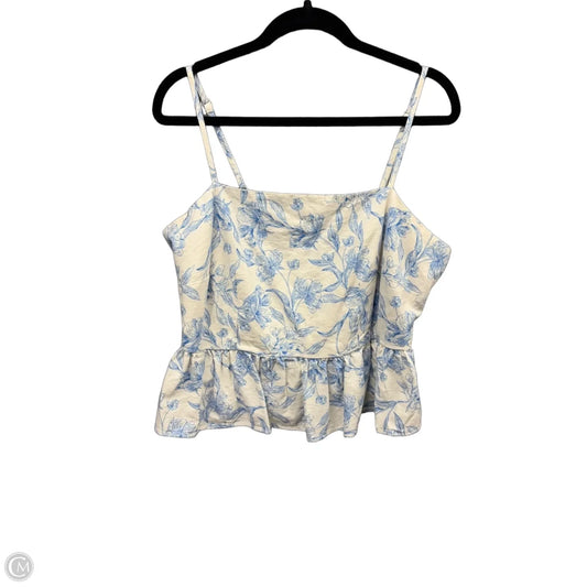 Top Sleeveless By A New Day In Blue & White, Size: Xxl