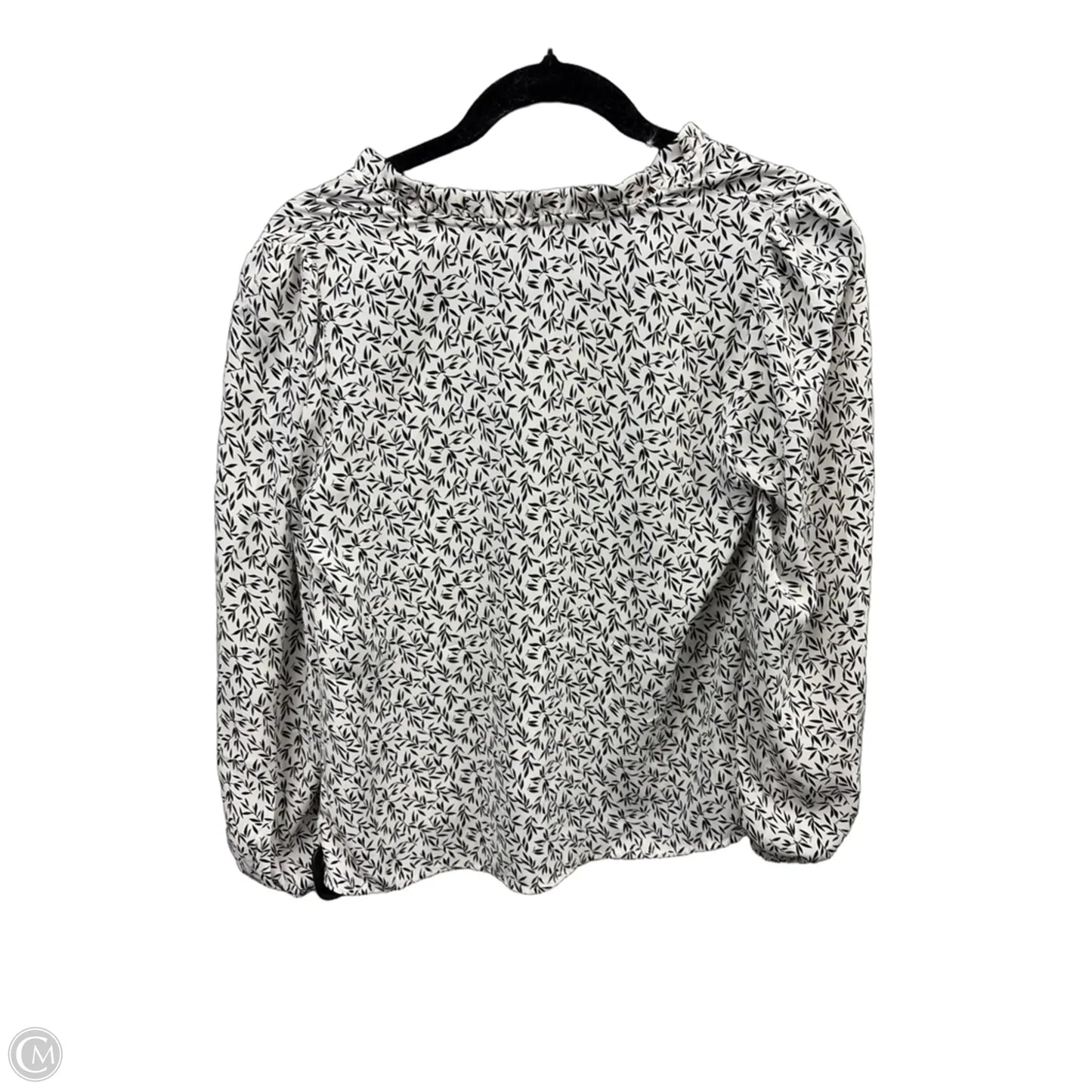 Blouse Long Sleeve By Banana Republic In White, Size: Xs