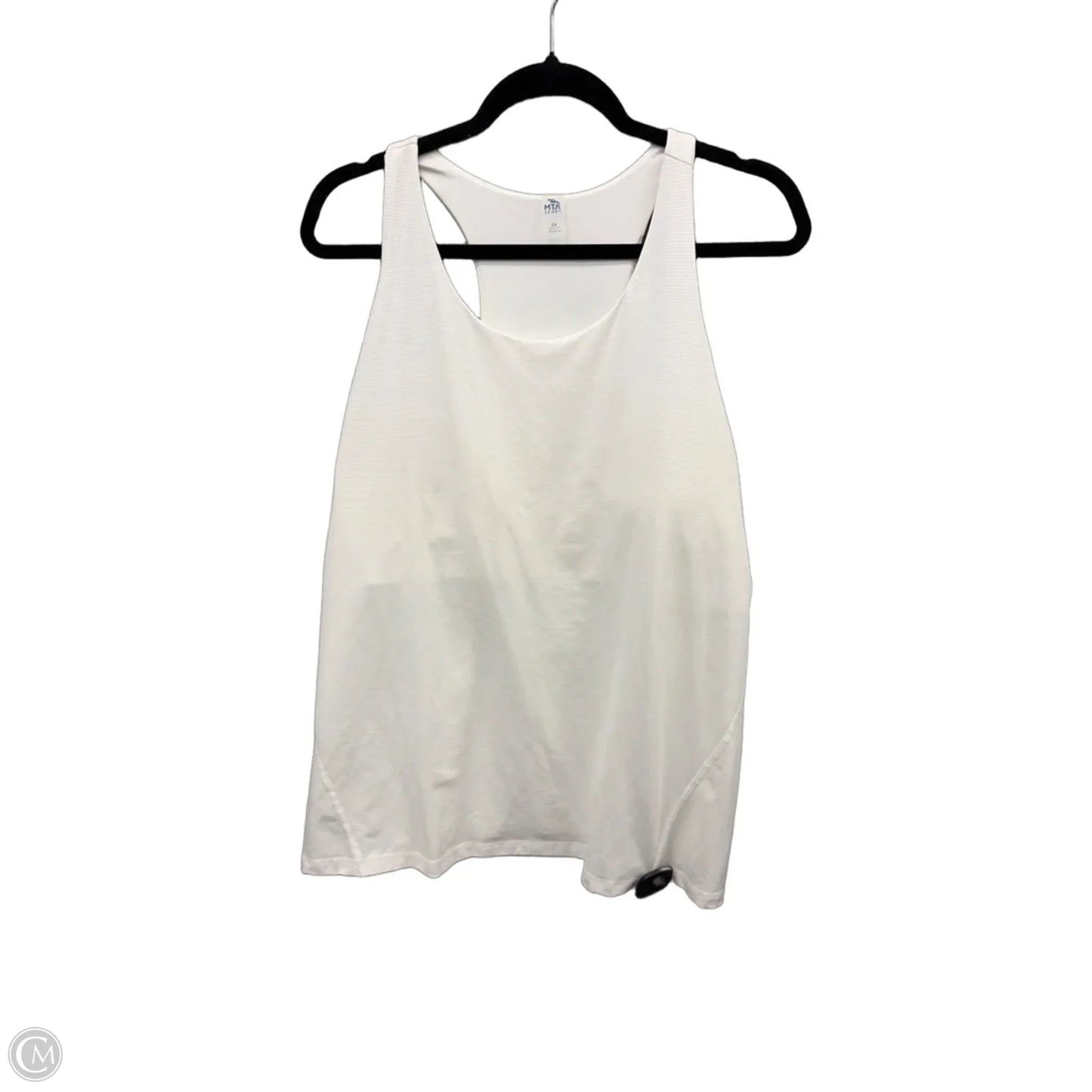 Athletic Tank Top By Mta Sport In White, Size: 2x