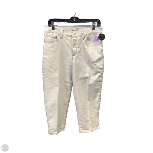 Capris By Gloria Vanderbilt In Tan Denim, Size: 8