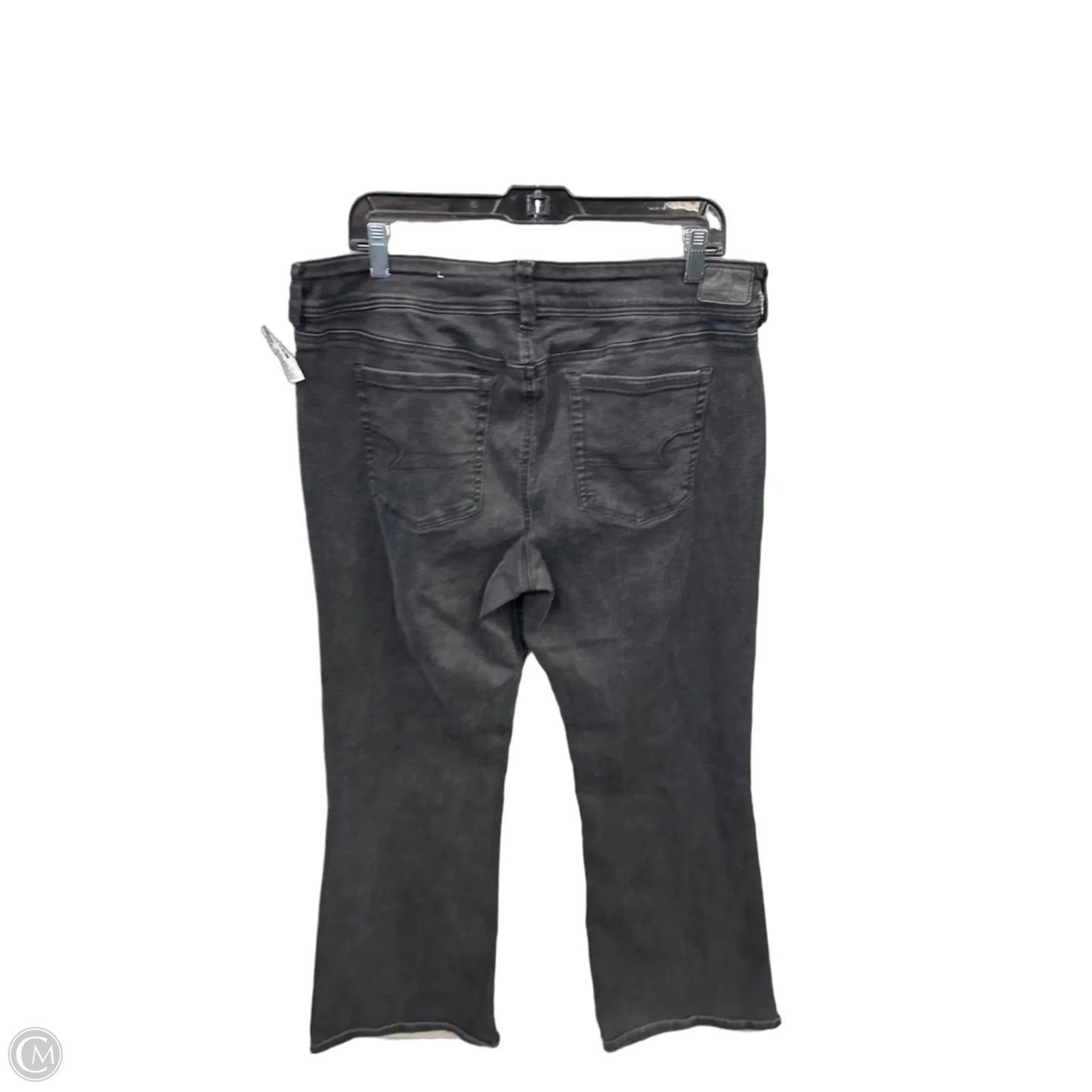 Jeans Boot Cut By American Eagle In Black Denim, Size: 16