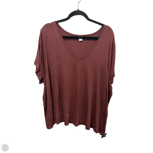 Top Short Sleeve Basic By Old Navy In Brown, Size: 2x
