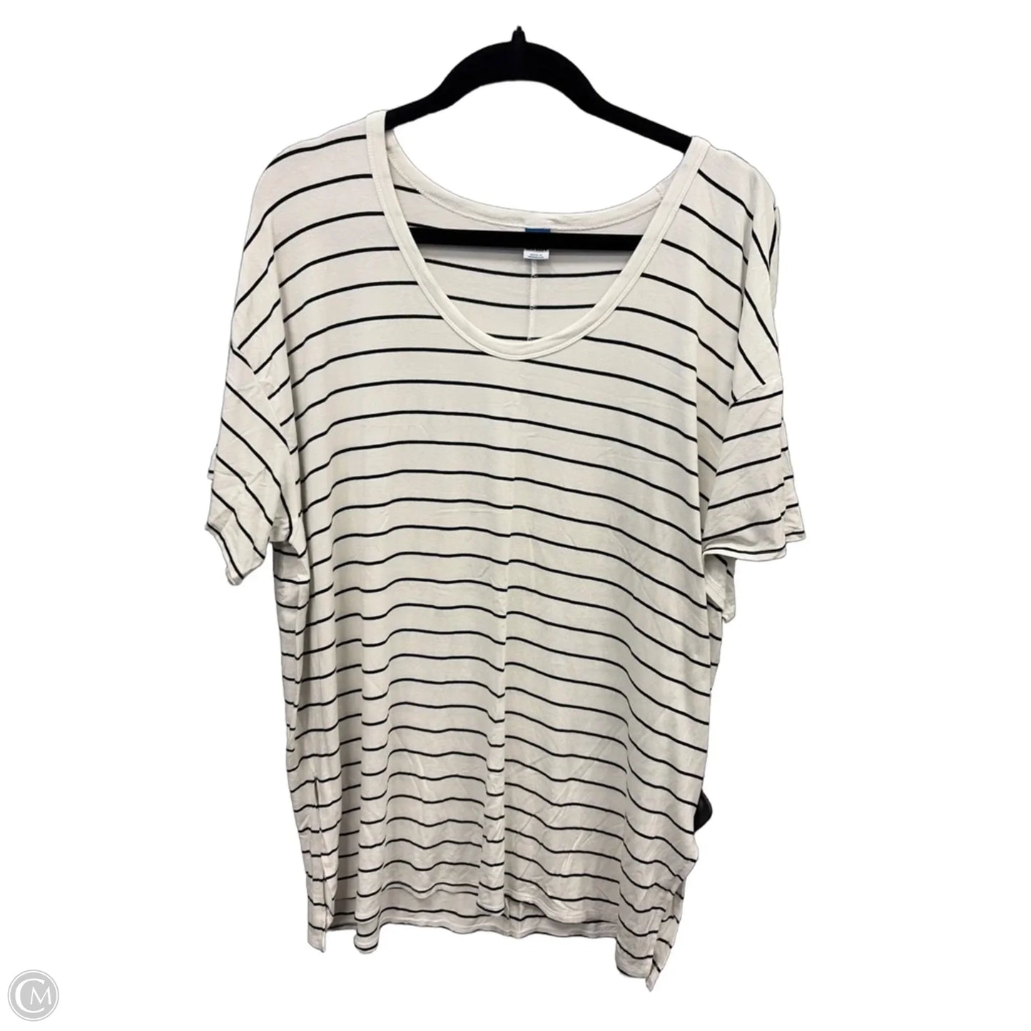 Tunic Short Sleeve By Old Navy In Striped Pattern, Size: Xl