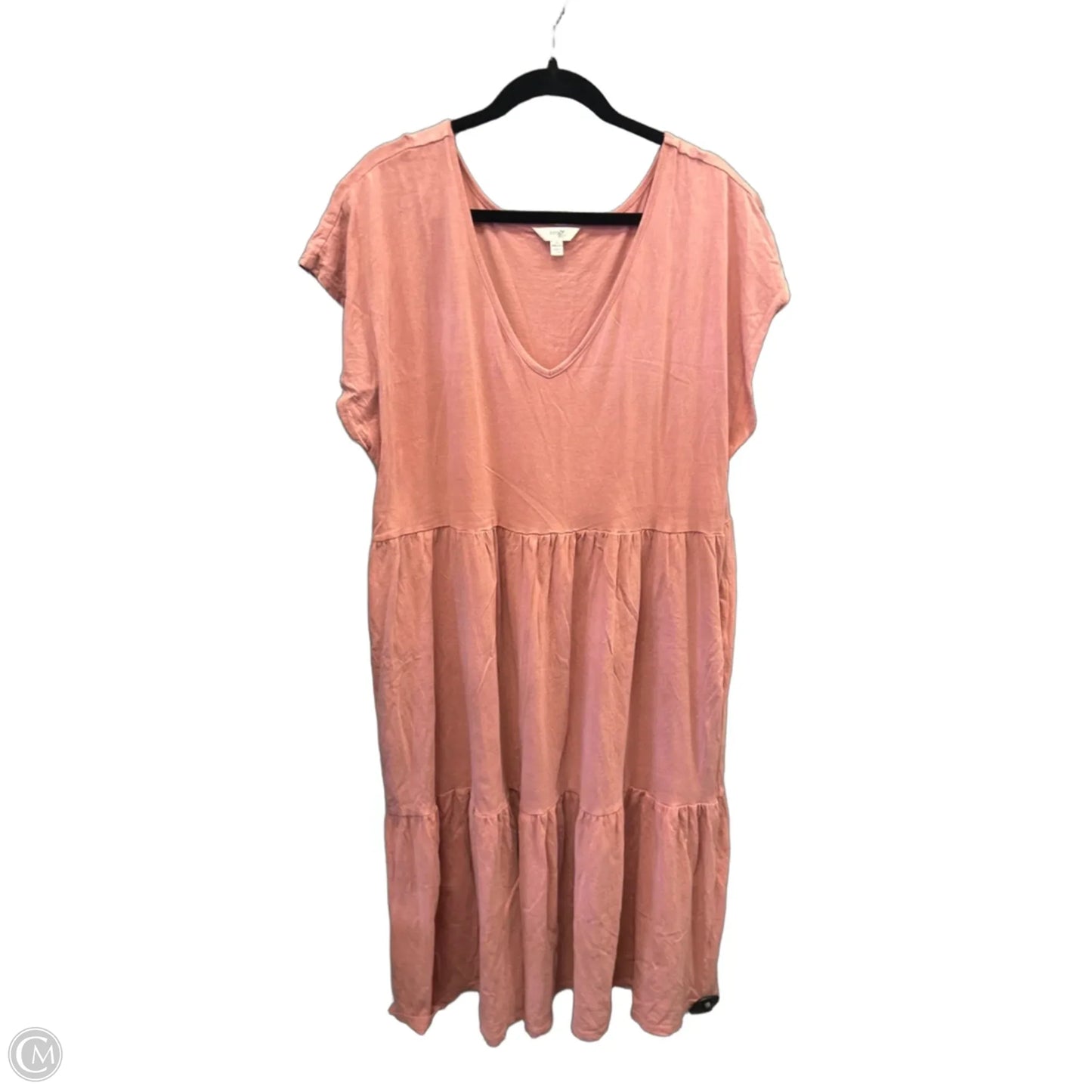 Dress Casual Midi By Terra & Sky In Pink, Size: 1x
