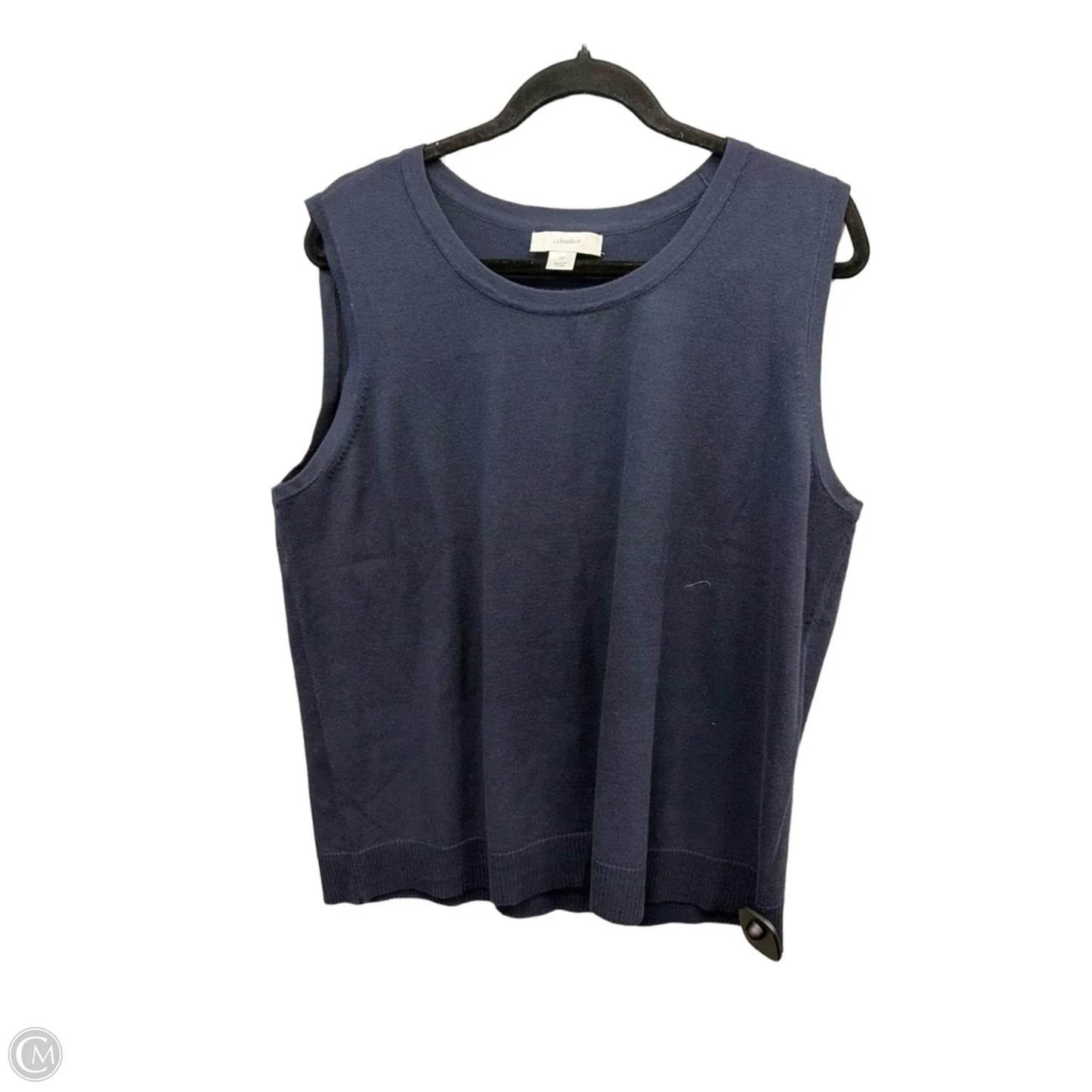 Top Sleeveless By Cj Banks In Blue, Size: 1x