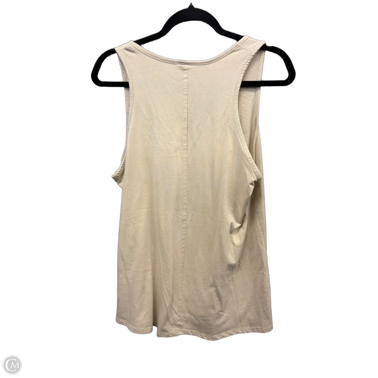 Top Sleeveless By Platinum In Tan, Size: Xl
