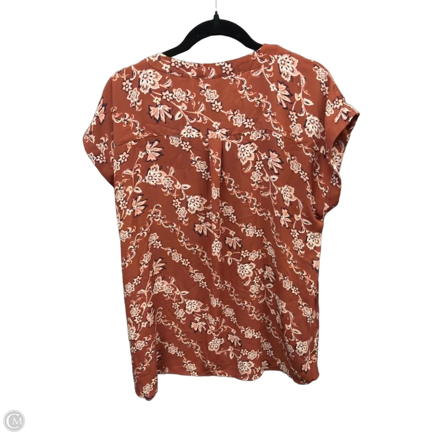 Top Short Sleeve By Maurices In Floral Print, Size: 1x