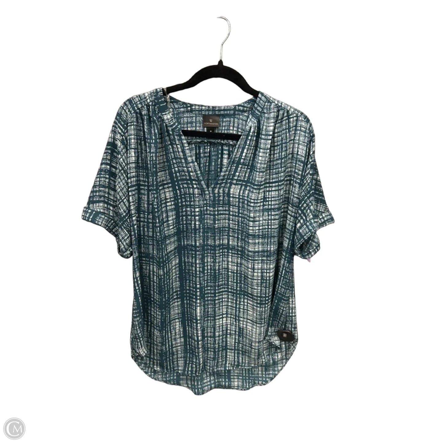 Tunic Short Sleeve By Worthington In Blue, Size: M