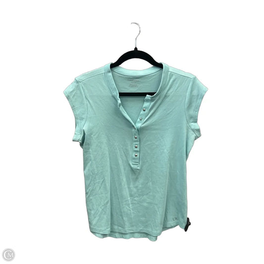 Top Short Sleeve By Calvin Klein In Blue, Size: M