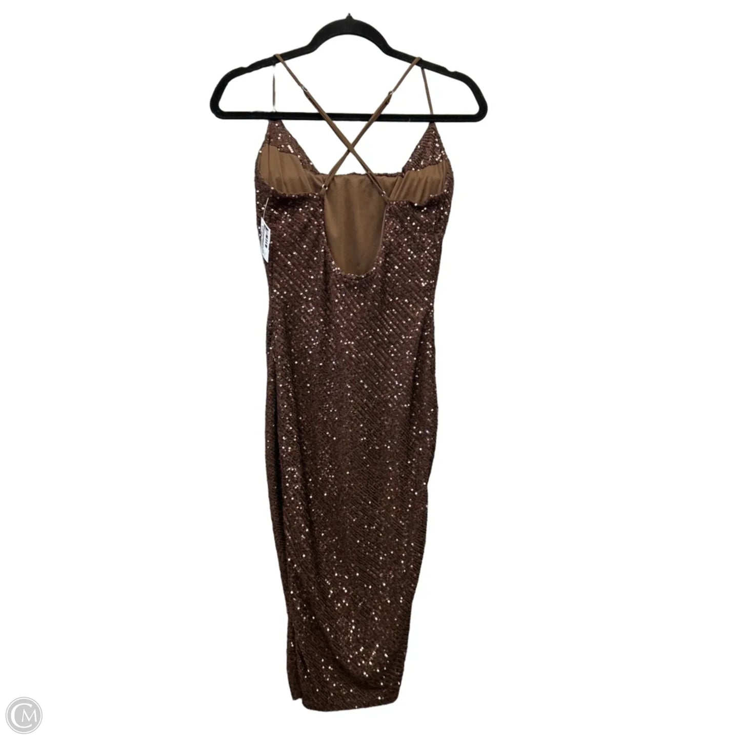 Dress Party Midi By Windsor In Brown, Size: S