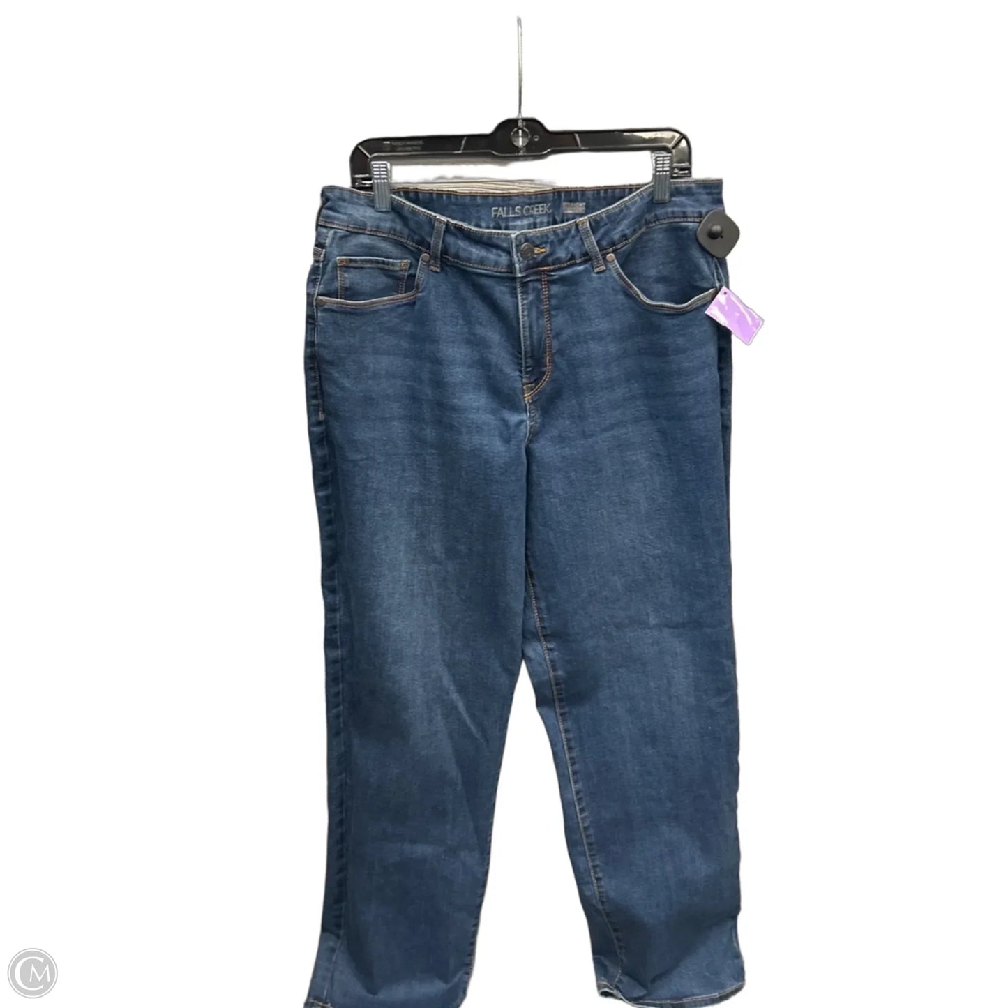 Jeans Straight By Falls Creek In Blue Denim, Size: 16
