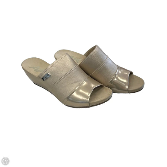 Sandals Heels Wedge By Anne Klein In Gold, Size: 10