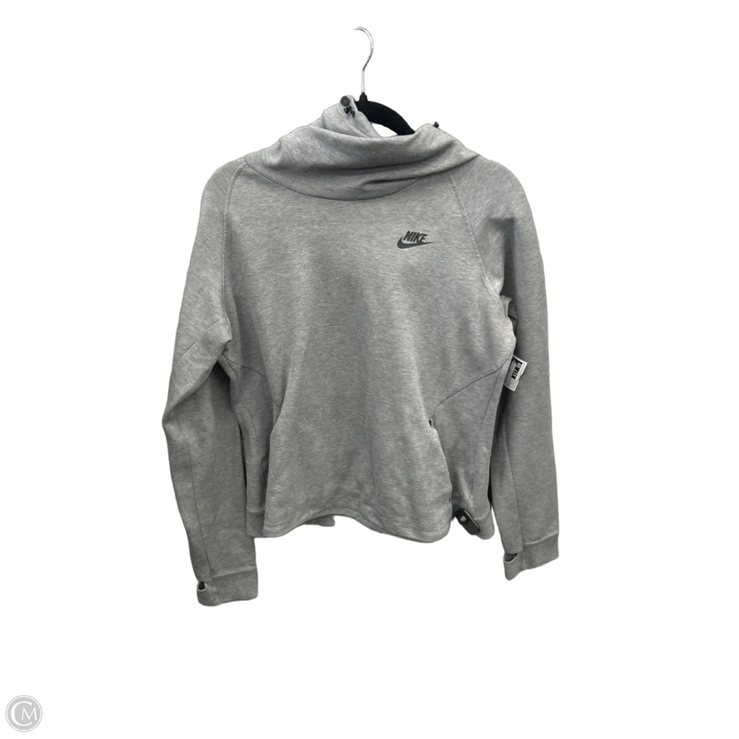 Sweatshirt Hoodie By Nike Apparel In Grey, Size: L