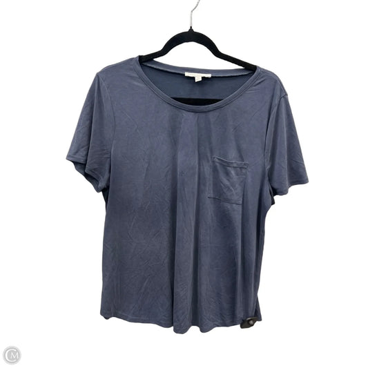 Top Short Sleeve By Green Envelope In Blue, Size: Xl