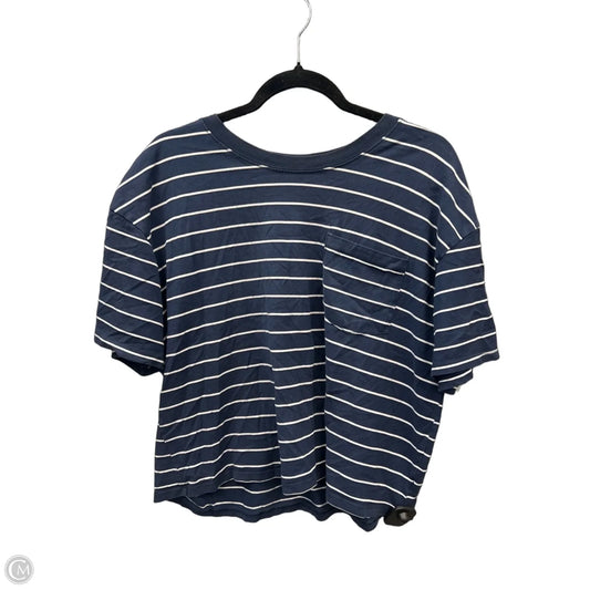 Top Short Sleeve By Time And Tru In Striped Pattern, Size: Xl