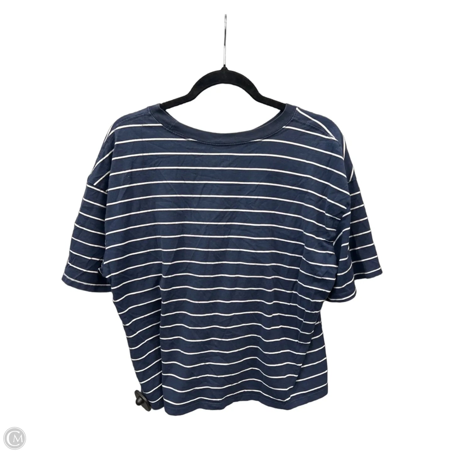 Top Short Sleeve By Time And Tru In Striped Pattern, Size: Xl