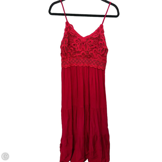 Dress Casual Maxi By Clothes Mentor In Red, Size: L