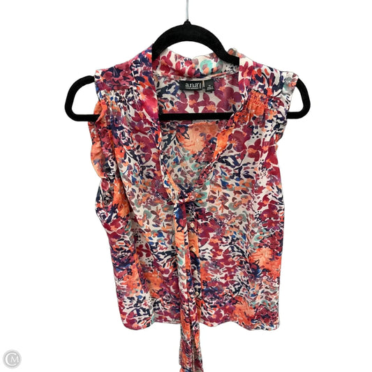 Blouse Sleeveless By Ana In Floral Print, Size: 1x