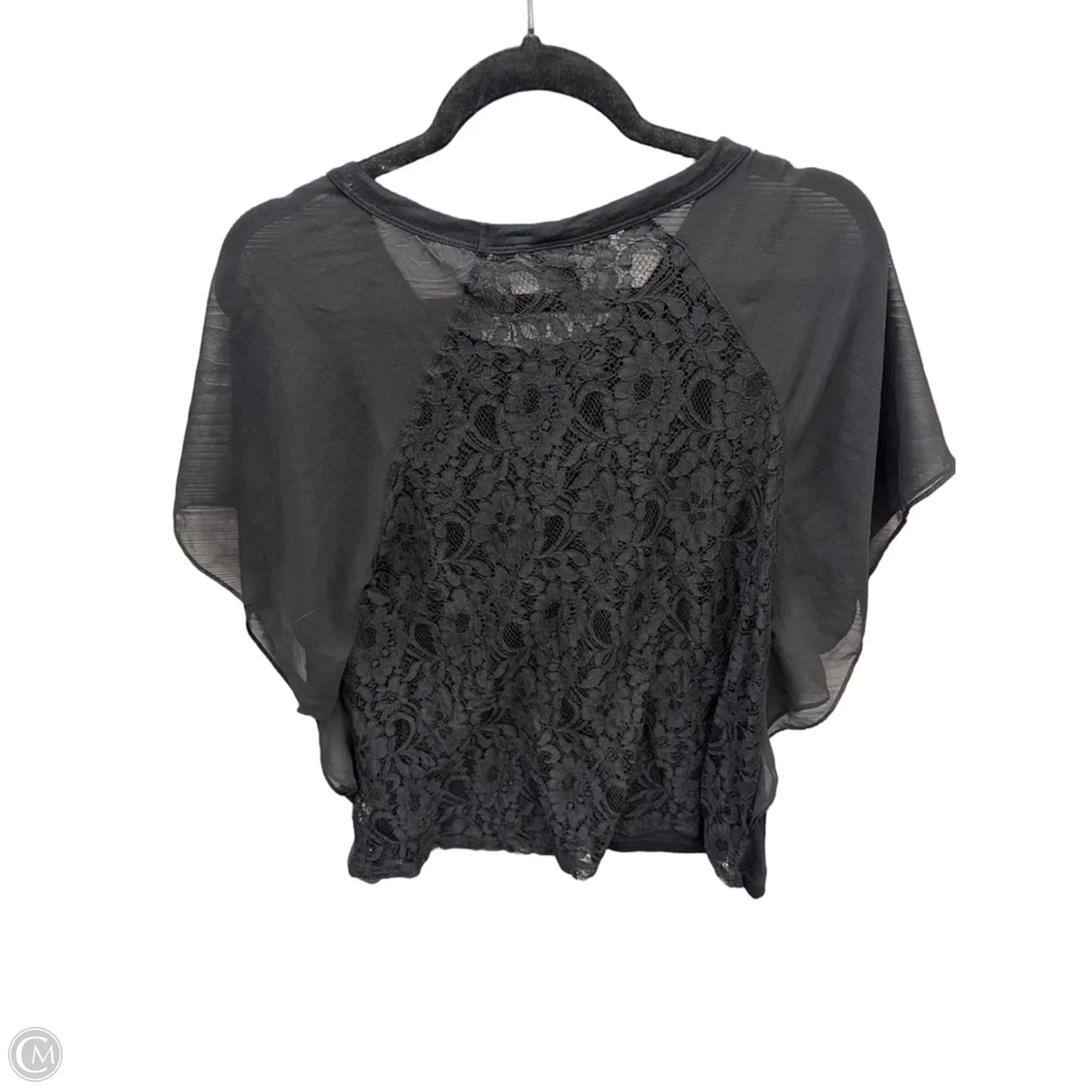 Top 3/4 Sleeve By Relativity In Black, Size: L