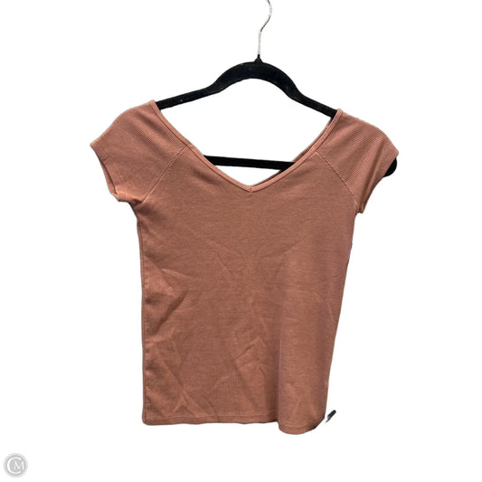 Top Short Sleeve Basic By American Eagle In Brown, Size: Sp