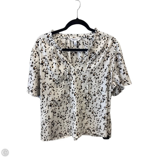 Blouse Short Sleeve By Nine West In White, Size: Xxl