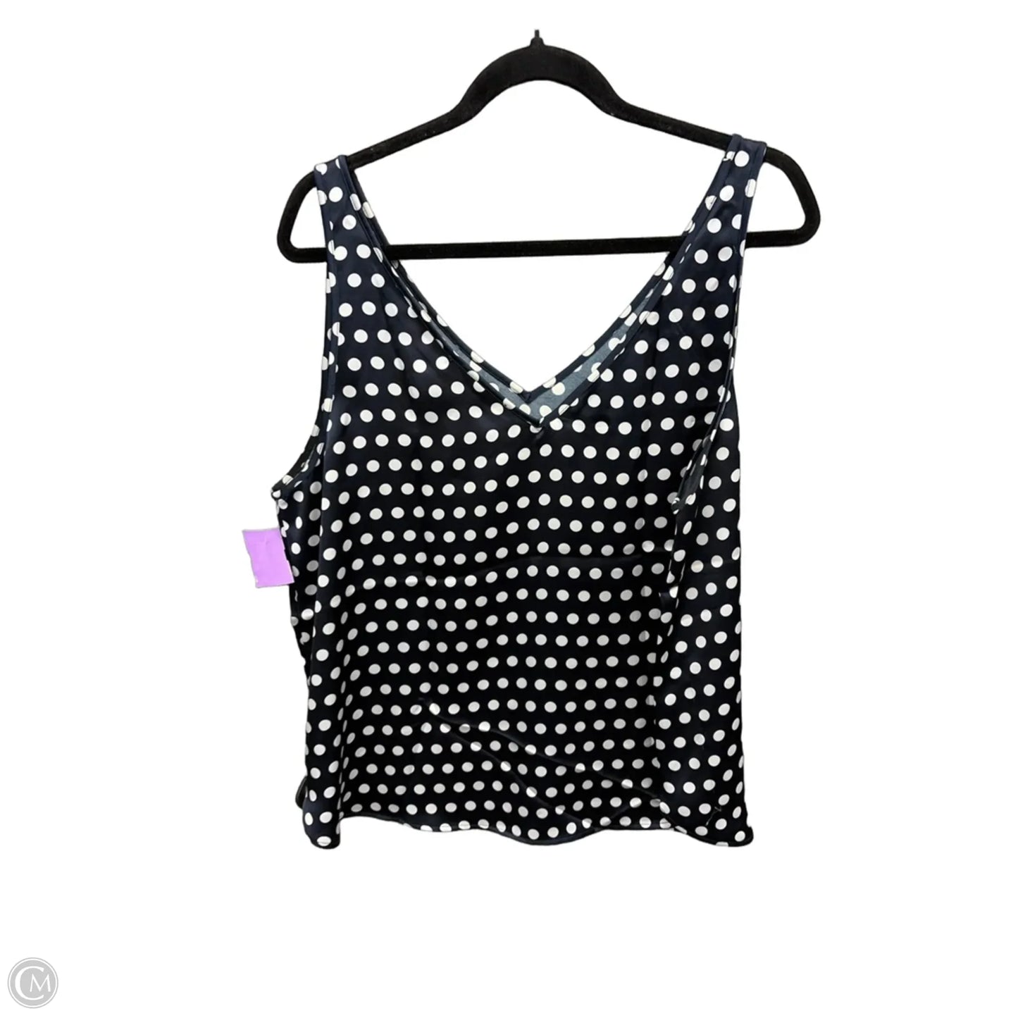 Top Sleeveless By Loft In Polkadot Pattern, Size: Xl