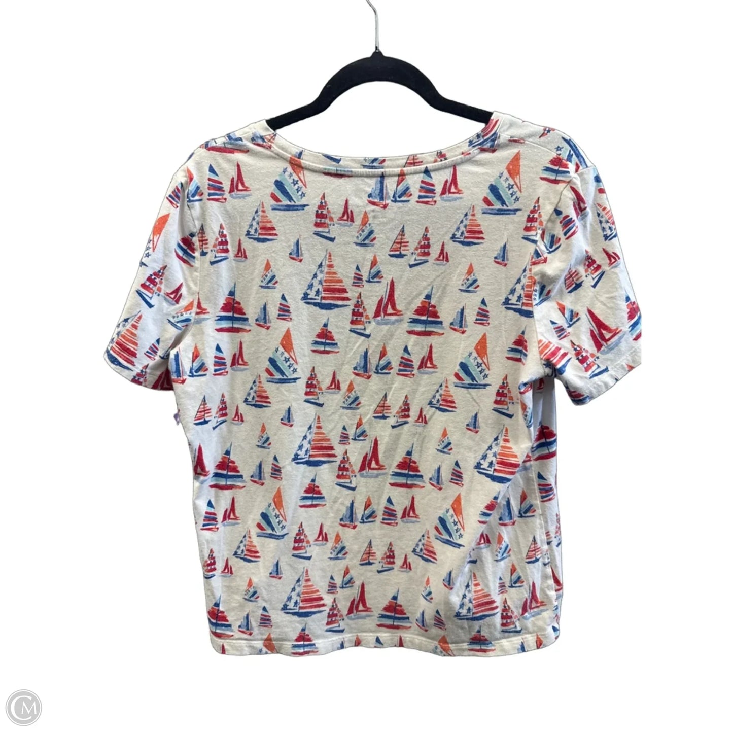 Top Short Sleeve By Coral Bay In White, Size: Lp