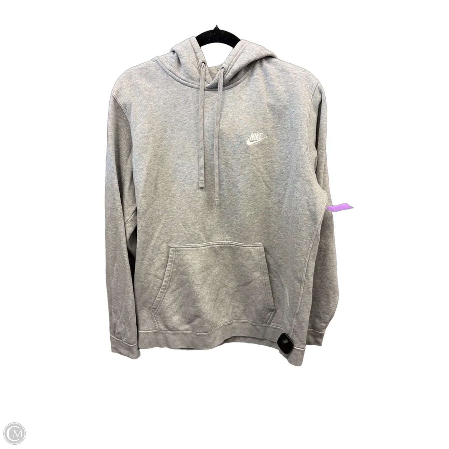 Sweatshirt Hoodie By Nike Apparel In Grey, Size: L