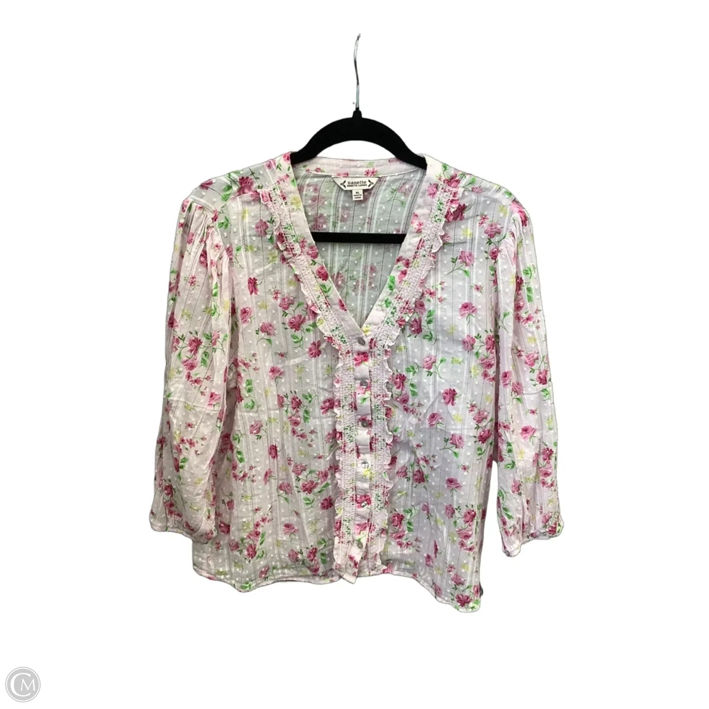 Top 3/4 Sleeve By Nanette By Nanette Lepore In Pink, Size: Xl
