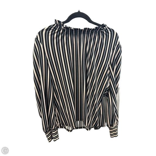 Top Long Sleeve By Adrianna Papell In Striped Pattern, Size: M