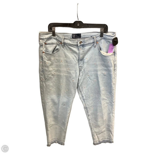 Jeans Straight By Gap In Blue Denim, Size: 16